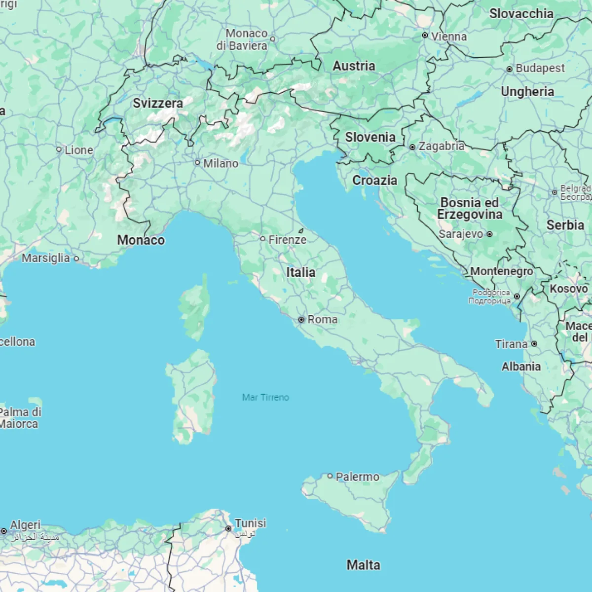 WP Italy map